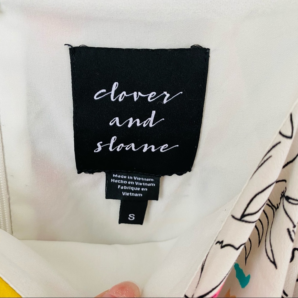 Clover and Sloane Floral Cold Shoulder Dress - Picture 8 of 10